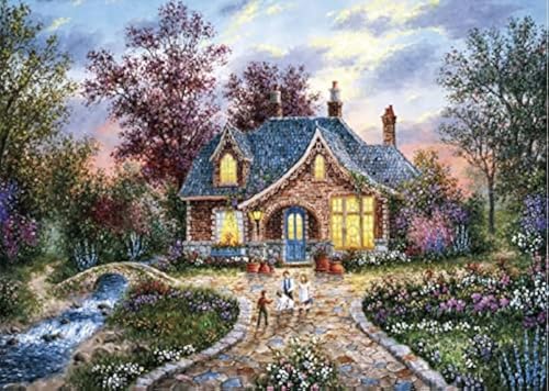 Puzzle 1000 Teile Erwachsene - Friedliches Dorf 70 x 50 cm - Klassisches Schweres Puzzle - Pädagogisches Spielzeug für Erwachsene und Kinder von AveJoys