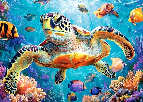 Puzzle für Erwachsene 1000 Teile Meeresschildkröte 70 x 50 cm Puzzles für Erwachsene Pädagogisches Spiel Herausforderung Spielzeug 1000 Teile Puzzles für Erwachsene Kinder von AveJoys