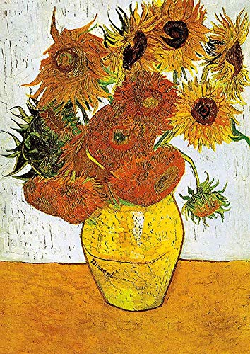 Puzzle 1000 Teile Erwachsene Sonnenblumen von Vincent Van Gogh 70 x 50 cm Puzzles für Erwachsene Klassische Puzzles 1000 Teile Erwachsene Van Gogh Puzzles Schwer Erwachsene Kinder 1000 Teile von AveJoys
