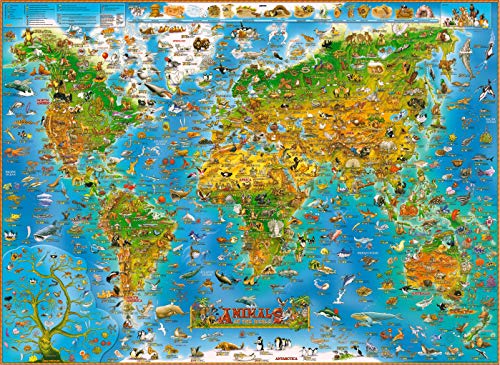 Puzzle 1000 Teile Erwachsene Tiere der Welt 70 x 50 cm Puzzles für Erwachsene Klassische Puzzles 1000 Teile Erwachsene Puzzles Schwer Pädagogisches Spielzeug Erwachsene Kinder 1000 Teile von AveJoys