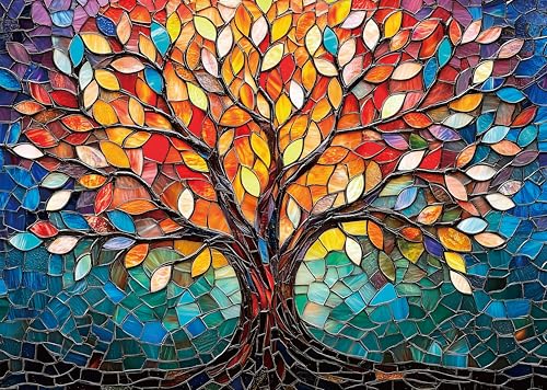 Puzzle für Erwachsene 1000 Teile Baum des Lebens 70 x 50 cm Puzzles für Erwachsene Pädagogisches Spiel Herausforderung Spielzeug 1000 Teile Puzzles für Erwachsene Kinder von AveJoys