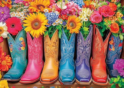 Puzzle für Erwachsene 1000 Teile Bunte Stiefel 70 x 50 cm Puzzles für Erwachsene Pädagogisches Spiel Herausforderung Spielzeug 1000 Teile Puzzles für Erwachsene Kinder von AveJoys