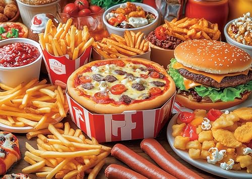 Puzzle für Erwachsene 1000 Teile Pizza Combo 70 x 50 cm Puzzles für Erwachsene Pädagogisches Spiel Herausforderung Spielzeug 1000 Teile Puzzles für Erwachsene Kinder von AveJoys