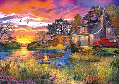 Puzzle für Erwachsene 1000 Teile Roter Pickup 70 x 50 cm Puzzles für Erwachsene Pädagogisches Spiel Herausforderung Spielzeug 1000 Teile Puzzles für Erwachsene Kinder von AveJoys