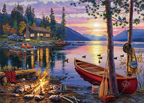 AveJoys Puzzle 1000 Teile Erwachsene Sonnenuntergang am See 70 x 50 cm Puzzles für Erwachsene Lernspiel Herausforderung Spielzeug 1000-teilige Puzzles für Erwachsene Kinder von AveJoys