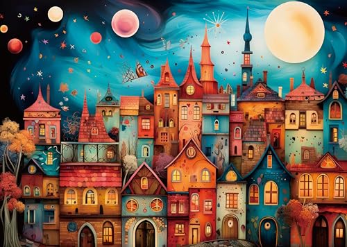 Puzzle für Erwachsene 1000 Teile Sternenstadt 70 x 50 cm Puzzles für Erwachsene Pädagogisches Spiel Herausforderung Spielzeug 1000 Teile Puzzles für Erwachsene Kinder von AveJoys