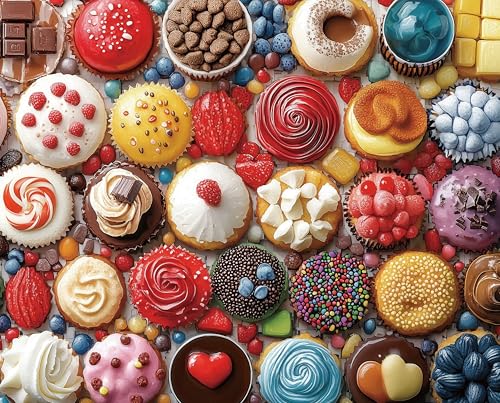 Puzzle für Erwachsene 1000 Teile Süße Desserts 70 x 50 cm Puzzles für Erwachsene Pädagogisches Spiel Herausforderung Spielzeug 1000 Teile Puzzles für Erwachsene Kinder von AveJoys