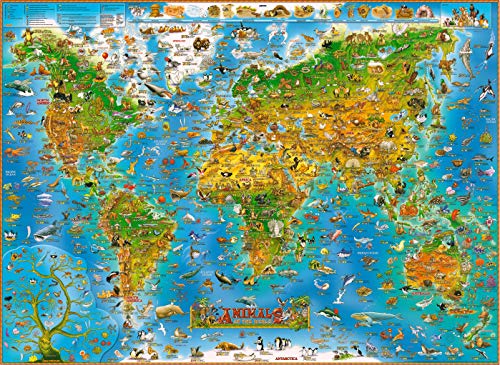 Puzzle 1000 Teile Erwachsene Tiere der Welt 70 x 50 cm - Klassische Puzzles Schwer - Pädagogisches Spielzeug von AveJoys