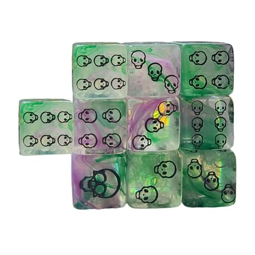10pcs Round Corner Sechside Dices Rollenspiel Spiel Dices Math Counting Teaching Tool Für Brettspiel KTV Party Acryl Dices Geschenk von Avejjbaey