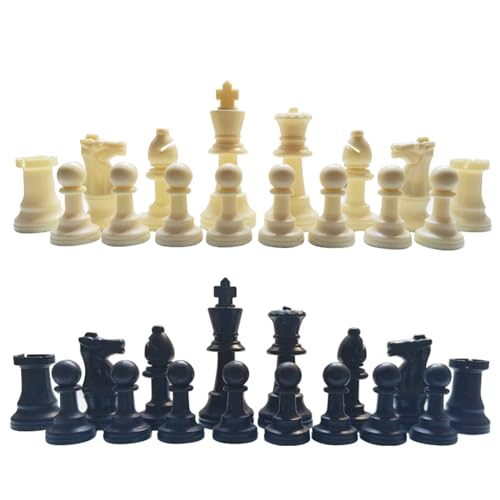 32 Pcs International Chess Pieces Chess Game Pawns Figure Pieces Tournament Chessmen Chess Board Accessories Chess Pieces Set Board Game Beginner Chess von Avejjbaey