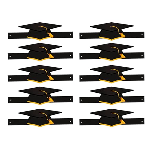 Avejjbaey 10pcs Abschlusshut Mit Quasten Für Kindergarten Und Vorschulabsolventen Event Einfach Zu Montieren Papier Kopfbedeckung PAPE Abschlusshut von Avejjbaey