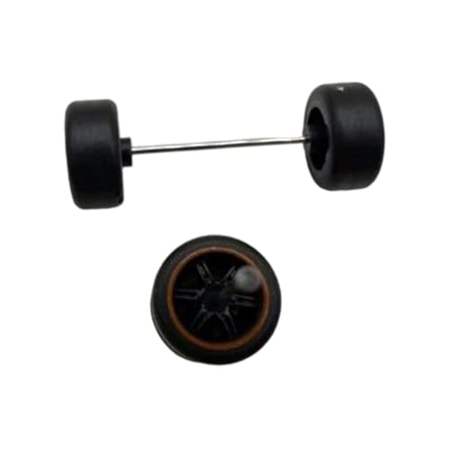 Avejjbaey Gummi Reifen 1/64 Spielzeugwagen Ersatzreifen Und Achsen Set Von 4 Für Fernbedienung Crawlers Schlammreifen Accessoires Metallradstangen Achsen von Avejjbaey