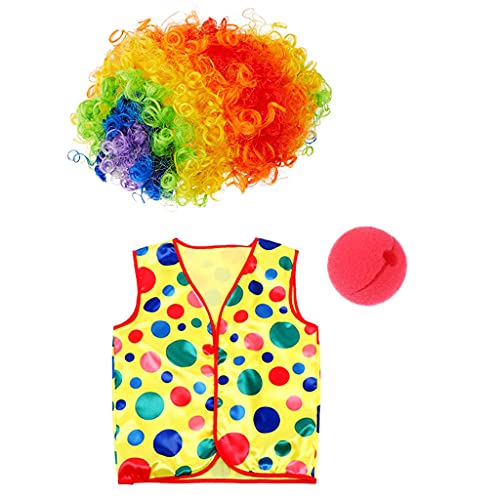 Avejjbaey Halloween-Kostüm für Herren, lustiges Zirkus-Clown-Kostüm, freche Harlekin-Uniform, Zirkuskleid, Cosplay, für Erwachsene, Frauen, Zirkus-Clown-Kostüm, Clown-Kostüm, Zubehör, Requisiten-Sets von Avejjbaey