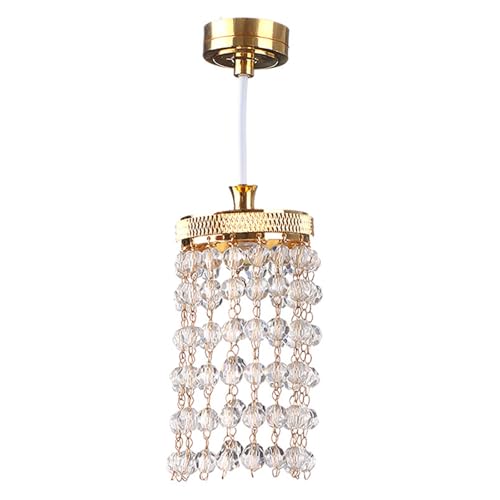 Avejjbaey Miniaturkristall Kronleuchter Puppenhaus Dekoration Mit Heller LED Beleuchtung Für 1/12 Wohnzimmerszene Display Accessoire Easy Install Doll House Lampe Avejjbaey Miniaturkristall Kronleuchter Puppenhaus Dekoration Mit Heller LED Beleuchtung Für 1/12 Wohnzimmerszene Display Accessoire Easy Install Doll House Lampe von Avejjbaey