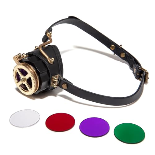 Avejjbaey Vintage Styles Steampunk Goggles Brillen Frauen Männer Sonnenbrille Geeignet Für Cosplay Enthusiasten Modeliebhaber von Avejjbaey