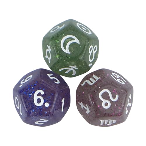 Bunte Polyedrische Wahrsagerei Würfe 12 Seitige Genauigkeit Buntes Astrologisches Spiel Würfel Für Führung Und Wildglitters Wahrsager von Avejjbaey