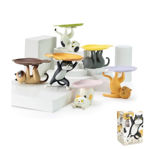 Cat Stands Serie Blind Box Action Figuren Mystery Box Nette zufällige Spielzeuge Geburtstagsgeschenke Weihnachten Sammelspielzeug für Desktop Ornamente, 1 PC von Aven Rabbit