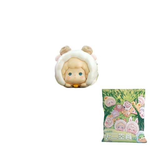 Chinese Zodiac Mini Serie Blind Box Action Figuren Mystery Box Nettes zufälliges Spielzeug Geburtstagsgeschenk Weihnachten Sammelspielzeug für Desktop Ornamente, 1PC von Aven Rabbit