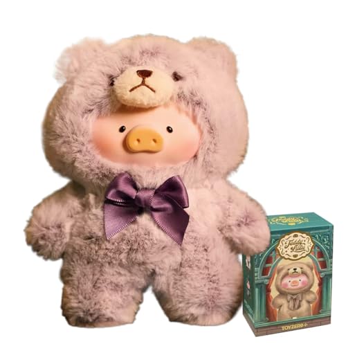 Lulu The Piggy Teddy Lulu Serie Blind Box Action Figuren Mystery Box niedliche Zufallsspielzeug Geburtstagsgeschenk Weihnachten Sammelspielzeug für Desktop Ornamente, 1PC von Aven Rabbit