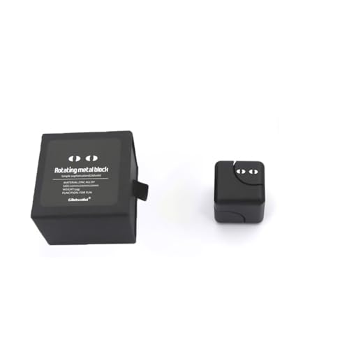 Rotating Metal Block EDC Metall Stress Dekompression Spielzeug Push Block Gyro Spinner für Angst & Fokus Hochgeschwindigkeitslager Cool Desk Gadget Zufallsfarbe, 1 PC von Aven Rabbit