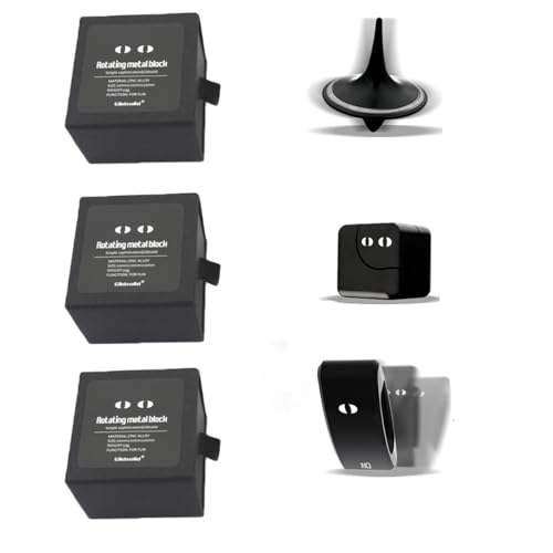 Rotating Metal Block EDC Metall Stress Dekompression Spielzeug Push Block Gyro Spinner für Angst & Fokus Hochgeschwindigkeitslager Cool Desk Gadget Zufallsfarbe, 3 PCS Rotating Metal Block EDC Metall Stress Dekompression Spielzeug Push Block Gyro Spinner für Angst & Fokus Hochgeschwindigkeitslager Cool Desk Gadget Zufallsfarbe, 3 PCS von Aven Rabbit
