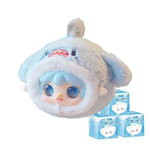 Yooki Ocean Baby Serie Blind Box Action Figuren Mystery Box Nettes zufälliges Spielzeug Geburtstagsgeschenk Weihnachten Sammelspielzeug für Desktop Ornamente, 3 PCS von Aven Rabbit