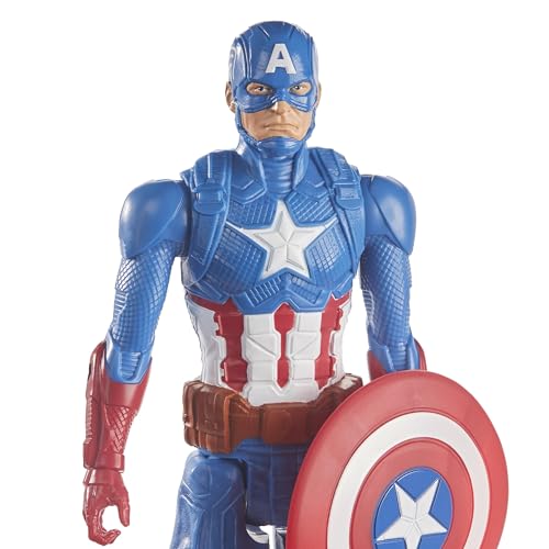 Hasbro E7877ES0 Marvel Avengers Titan Hero Serie Captain America, 30 cm große Actionfigur mit Titan Hero Power FX Port von Marvel