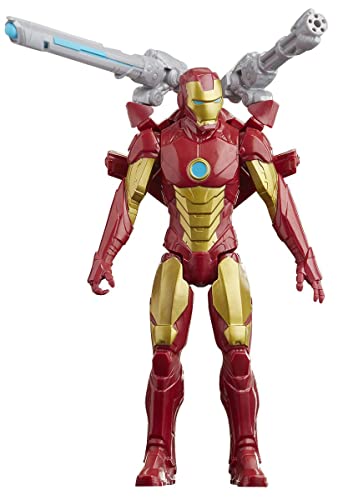 Hasbro E7380 Marvel Avengers Titan Hero Serie Blast Gear Iron Man, 30 cm große Figur, mit Starter, 2 Accessoires und Projektil, ab 4 Jahren von Marvel