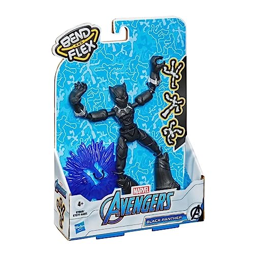 Hasbro Marvel Avengers Bend und Flex Action-Figur, 15 cm große Biegbare Black Panther Figur, enthält ein Effekt-Accessoire, für Kinder ab 4 Jahren Hasbro Marvel Avengers Bend und Flex Action-Figur, 15 cm große Biegbare Black Panther Figur, enthält ein Effekt-Accessoire, für Kinder ab 4 Jahren von Marvel