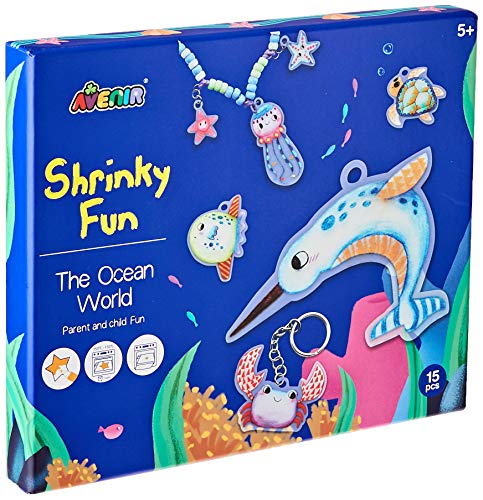AVENIR 6301686 Craft Kit Shrinky Fun Ocean World, Mehrfarbig von Avenir