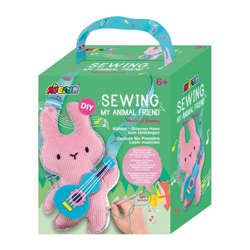 Avenir 6301815 DIY Nähset, Sewing Hase mit Gitarre, Umhängetier, Bastelset für Kinder, Kreativset, ab 6 Jahren Avenir 6301815 DIY Nähset, Sewing Hase mit Gitarre, Umhängetier, Bastelset für Kinder, Kreativset, ab 6 Jahren von Avenir