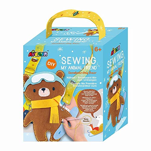 Avenir 6301816 DIY Nähset, Sewing Bär mit Snowboard, Umhängetier, Bastelset für Kinder, Kreativset, ab 6 Jahren Avenir 6301816 DIY Nähset, Sewing Bär mit Snowboard, Umhängetier, Bastelset für Kinder, Kreativset, ab 6 Jahren von Avenir