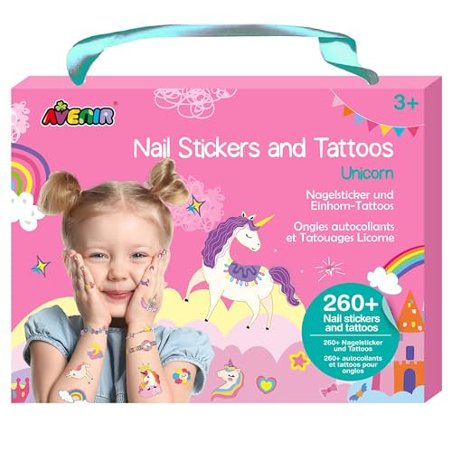 Kreativ-Set Nagelsticker & Tattoos, Motiv: Einhorn, temporäre Aufkleber für Kinder ab 3 Jahren Kreativ-Set Nagelsticker & Tattoos, Motiv: Einhorn, temporäre Aufkleber für Kinder ab 3 Jahren von Avenir