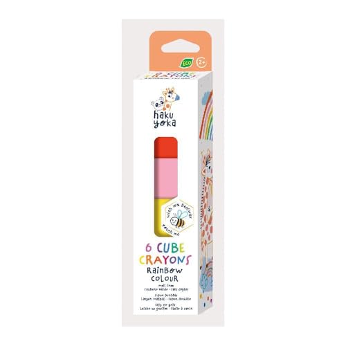 Haku Yoka 6303092 Würfel Wachsmalkreiden-Set, Regenbogen, 6 Wachsmalblöcke in bunten Farben, Wachsmalwürfel, leicht zu greifen, ohne Abfärben, Wachsmalstifte für Kleinkinder ab 2 Jahren Haku Yoka 6303092 Würfel Wachsmalkreiden-Set, Regenbogen, 6 Wachsmalblöcke in bunten Farben, Wachsmalwürfel, leicht zu greifen, ohne Abfärben, Wachsmalstifte für Kleinkinder ab 2 Jahren von Haku Yoka