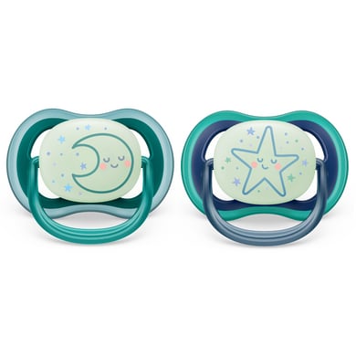 Philips Avent Nachtschnuller ultra air SCF376/13 6-18 Monate 2 Stück grün von Avent