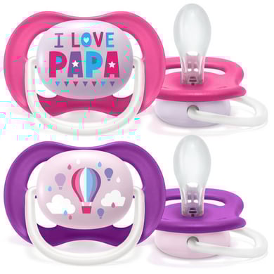Philips Avent Schnuller ultra air SCF080/04 Collection Happy 6-18m Boy Mama/Ballon von Avent