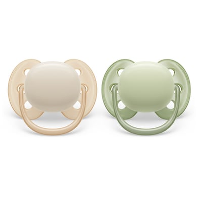 Philips Avent Schnuller ultra soft SCF091/05 0-6 Monate 2 Stück grün/gelb von Avent