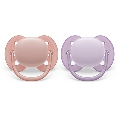 Philips Avent Schnuller ultra soft SCF091/31 0-6 Monate lila/rosa 2 Stück von Avent