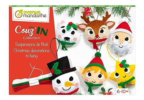 Avenue Mandarine KC157C Weihnachtsmann Weihnachtsaufhänger zum Aufnähen, Mehrfarbig, one Size von Avenue Mandarine