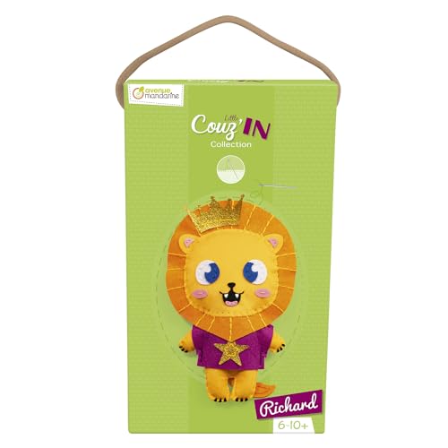 MY MANDARINE KC165C – Kreatives Nähset für Kinder – Kuscheltier zum Nähen Little Couz'in – ab 6 Jahren – Richard von Avenue Mandarine