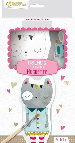 Avenue Mandarine PP033C - Friends to Paint, Tiere zum Ausmalen, ideal ab 6 Jahren, Katze Huguette, 1 Stück von Avenue Mandarine