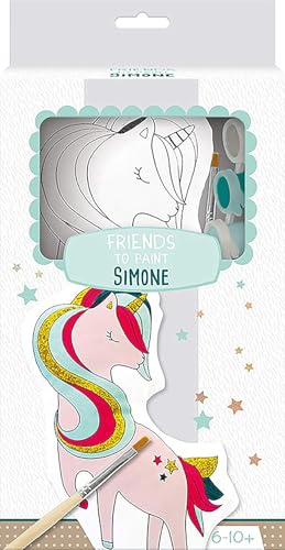 Avenue Mandarine PP035C - Friends to Paint, Tiere zum Ausmalen, ideal ab 6 Jahren, Einhorn Simone, 1 Stück von Avenue Mandarine