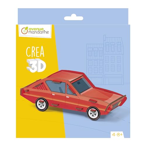 My Mandarine PU032C – Ein 3D-Auto-Dekor – Volumenbau, Kinder ab 4 Jahren – 15 Teile zur Montage von Avenue Mandarine