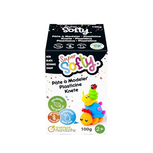 Avenue Mandarine SO0880100100C – 100 g Modellierpaste – SuperSofty – ab 2 Jahren – Schwarz Avenue Mandarine SO0880100100C – 100 g Modellierpaste – SuperSofty – ab 2 Jahren – Schwarz von Avenue Mandarine