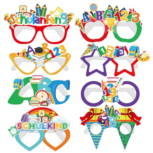 Einschulung Deko Set, 24 Stück Schulkind Brille, Alles Gute Zum Schulanfang Brille, Schuleinführung Schulanfang Einschulung Deko für Schulbeginn Schulstart Dekoration Schule Jungs Mädchen Einschulung Deko Set, 24 Stück Schulkind Brille, Alles Gute Zum Schulanfang Brille, Schuleinführung Schulanfang Einschulung Deko für Schulbeginn Schulstart Dekoration Schule Jungs Mädchen von Aviski