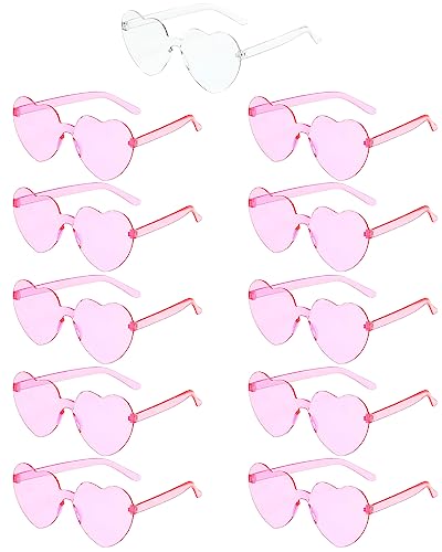 Hen Herz geformte Gläser Randlose rahmenlose Sonnenbrille Transparent getönte Gläser, 1 Braut zu 10 Team Braut Gläser Bachelorette/Hochzeit Party/Braut Dusche Party Bevorzugungen Foto Booth Requisiten Hen Herz geformte Gläser Randlose rahmenlose Sonnenbrille Transparent getönte Gläser, 1 Braut zu 10 Team Braut Gläser Bachelorette/Hochzeit Party/Braut Dusche Party Bevorzugungen Foto Booth Requisiten von Aviski