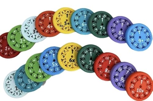 aurera Rechenwirbel - spielerisch Mathe verstehen, Mathe Fidget Spinner Greifbar Verständlich (18 Stück: Komplettset) von Awlve