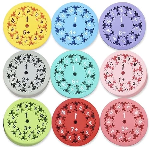 aurera Rechenwirbel - spielerisch Mathe verstehen, Mathe Fidget Spinner Greifbar Verständlich (9 Stück: Addition & Subtraktion) von Awlve