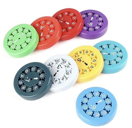aurera Rechenwirbel - spielerisch Mathe verstehen, Mathe Fidget Spinner Greifbar Verständlich (9 Stück: Multiplikation & Division) von Awlve