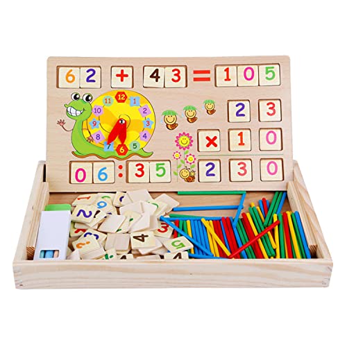 Awonlate Montessori Mathe Spielzeug, Mathematik Ausbildung Spielzeug, Lernbox mit Multifunktionen, Mathe Spielzeug Rechenstäbchen, für die Frühe Motorik Entwicklung Ausbildung Ihres Kindes von Awonlate